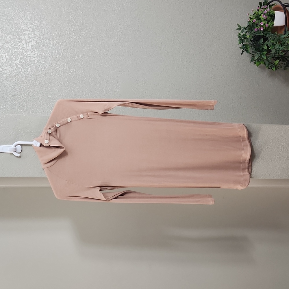 Revolve Alix NYC Lisbon Button Neck Mini Dress in Fawn Size Medium - Picture 5 of 13